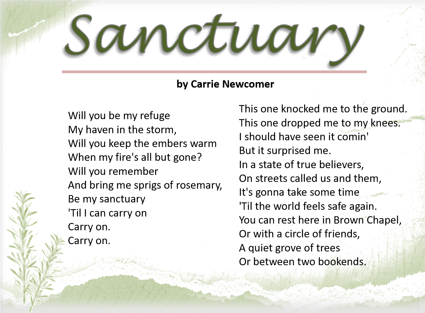 sanctuary lyrics