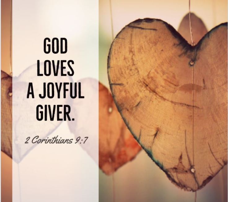 God loves a joyful giver