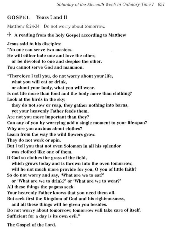 gospel for june