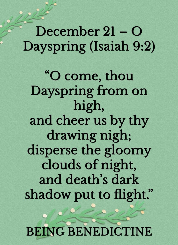 O Antiphons: O Come, O Come, Emmanuel! – Being Benedictine